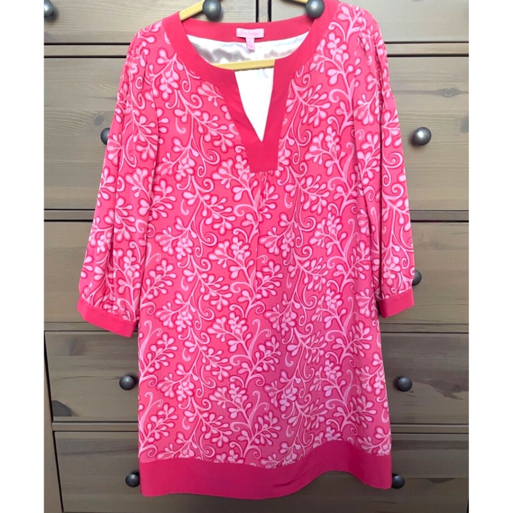 Lilly Pulitzer Silk Tunic Dress in Coral Size 6